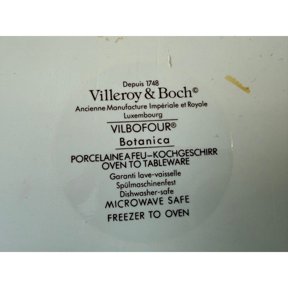 Vintage Villeroy & Boch Botanica Vilbofour Large Oven Table Baking Dish Unused - Picture 2 of 11